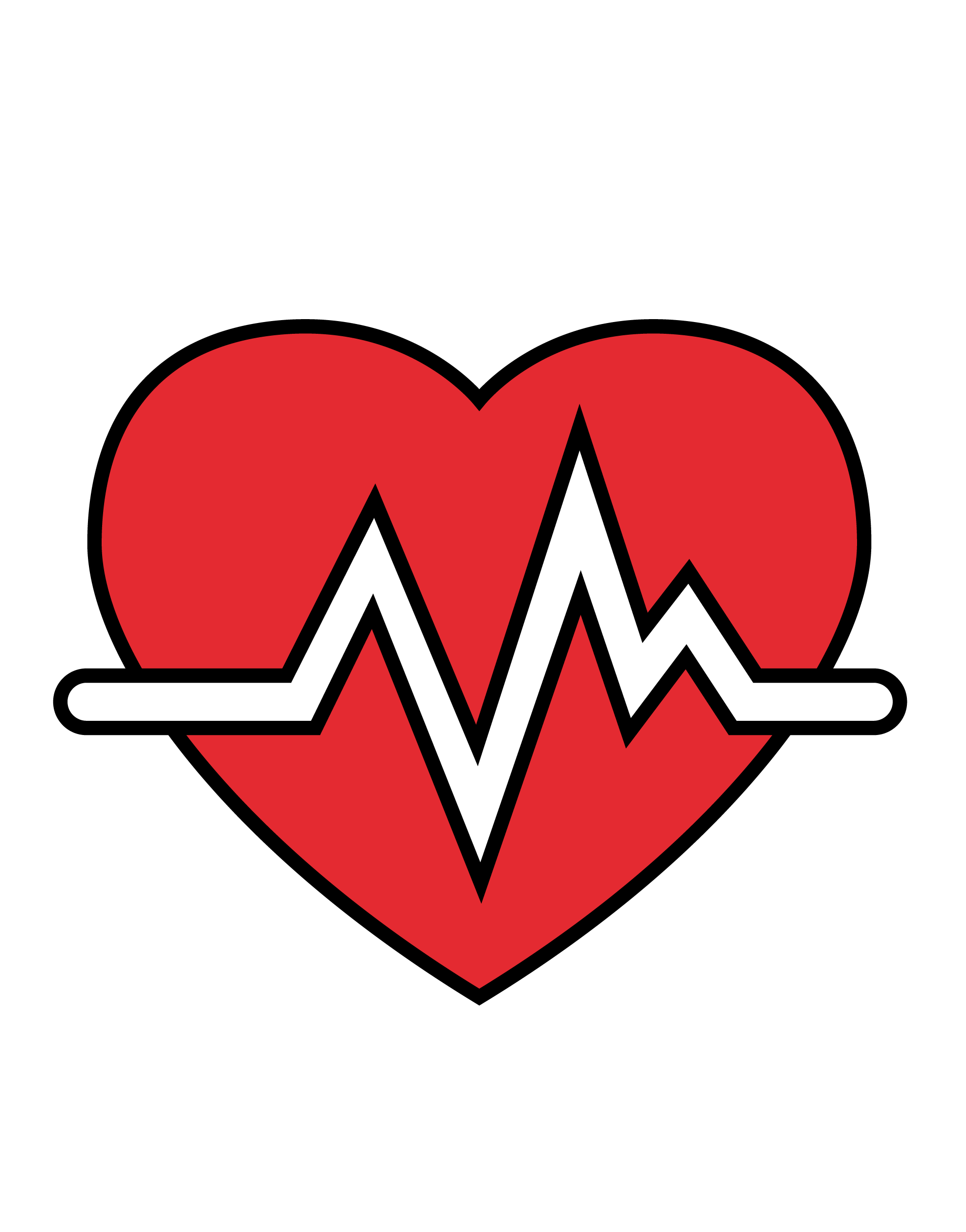 Health insurance plans - Heart with ECG line